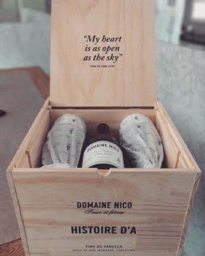 Vino para regalar Caja de Madera Domaine Nico Histoire D'A Pinot Noir Laura Catena Caja Vinos de Parcela Vinoteca Online